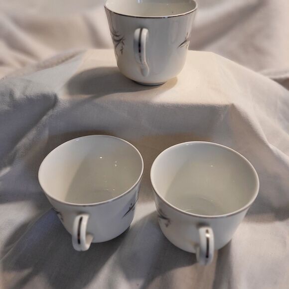 Castlecourt Fine China Wheat Spray Japan 3 Coffee/tea Cups - Picture 5 of 7